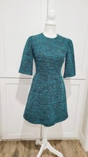 Alice + Olivia Women's Blue Teal Glenys Tweed Mini Dress | Size Medium