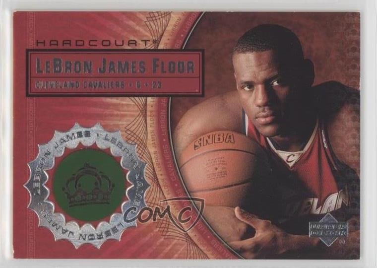 2003-04 Upper Deck Hardcourt Floor Relics LeBron James #LB12 Rookie RC