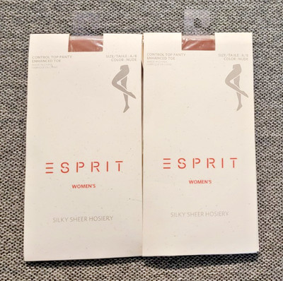 Vintage ESPRIT Silky Sheer Hosiery Control Top Panty A/B RARE FIND