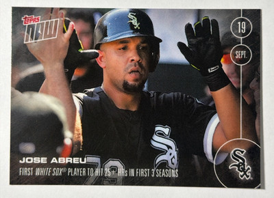 2016 Topps Now Jose Abreu #477 - Chicago White Sox - 25+ HR in 1st Three Seasons