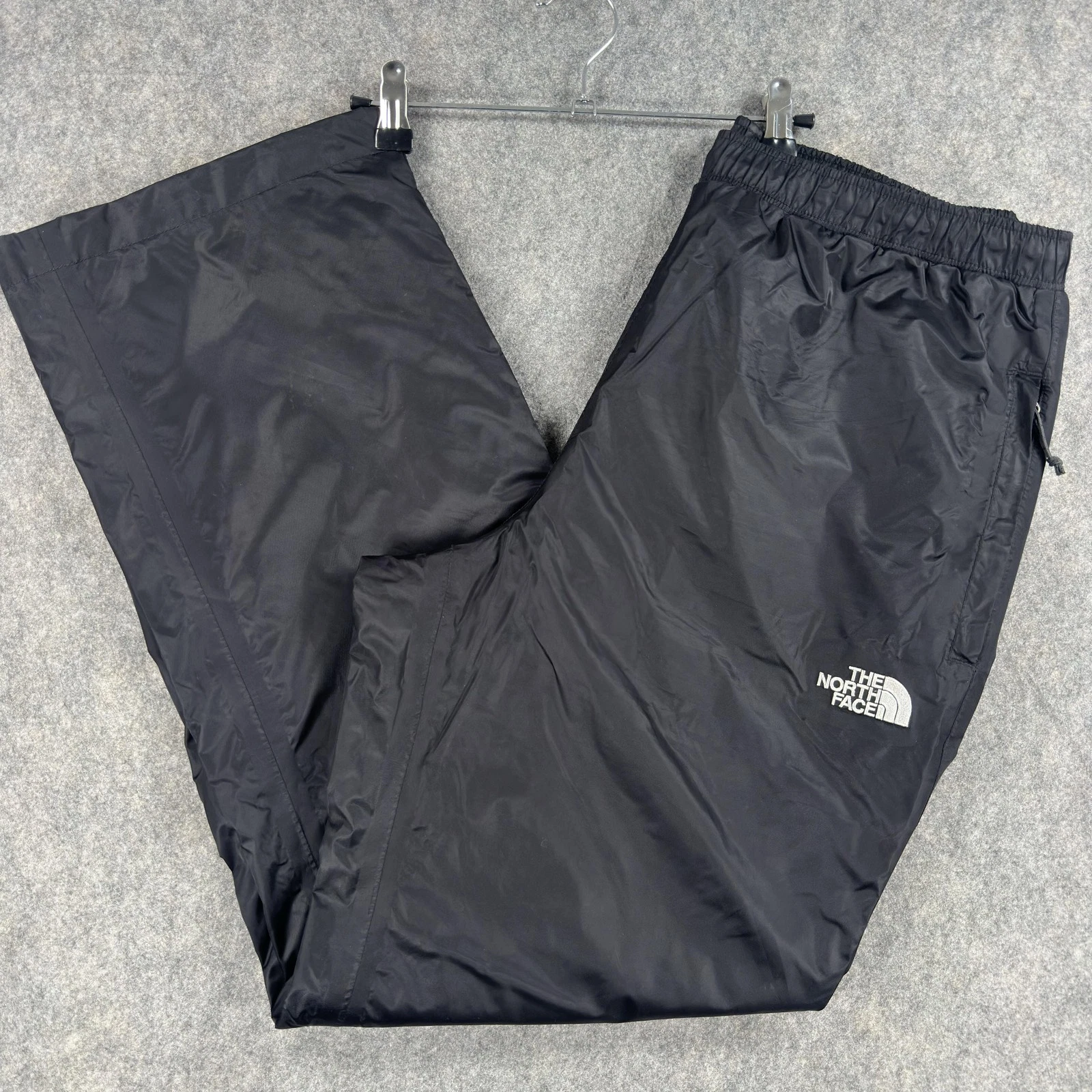 The North Face Pants Mens Large Black Nylon Lined Rain Water Resistant Hiking