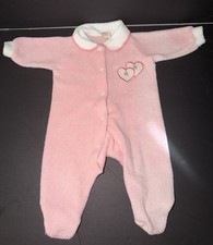 Vintage Sears Infant Sleep N Play Suit Pink Baby One Piece Nostalgic Newborn