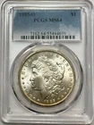 Morgan Silver Dollar 1885 O PCGS MS 64 Uncirculated 90% Silver $1 Coin