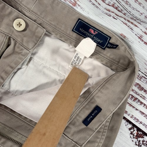 Pantalones para hombre Vineyard Vines bronceados 30x30 bandera americana patrón de ballenas K58 - Imagen 7 de 10