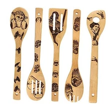 Burned Wooden Spoons Utensil Set Gift Idea Cooking Serving Utensils Star War