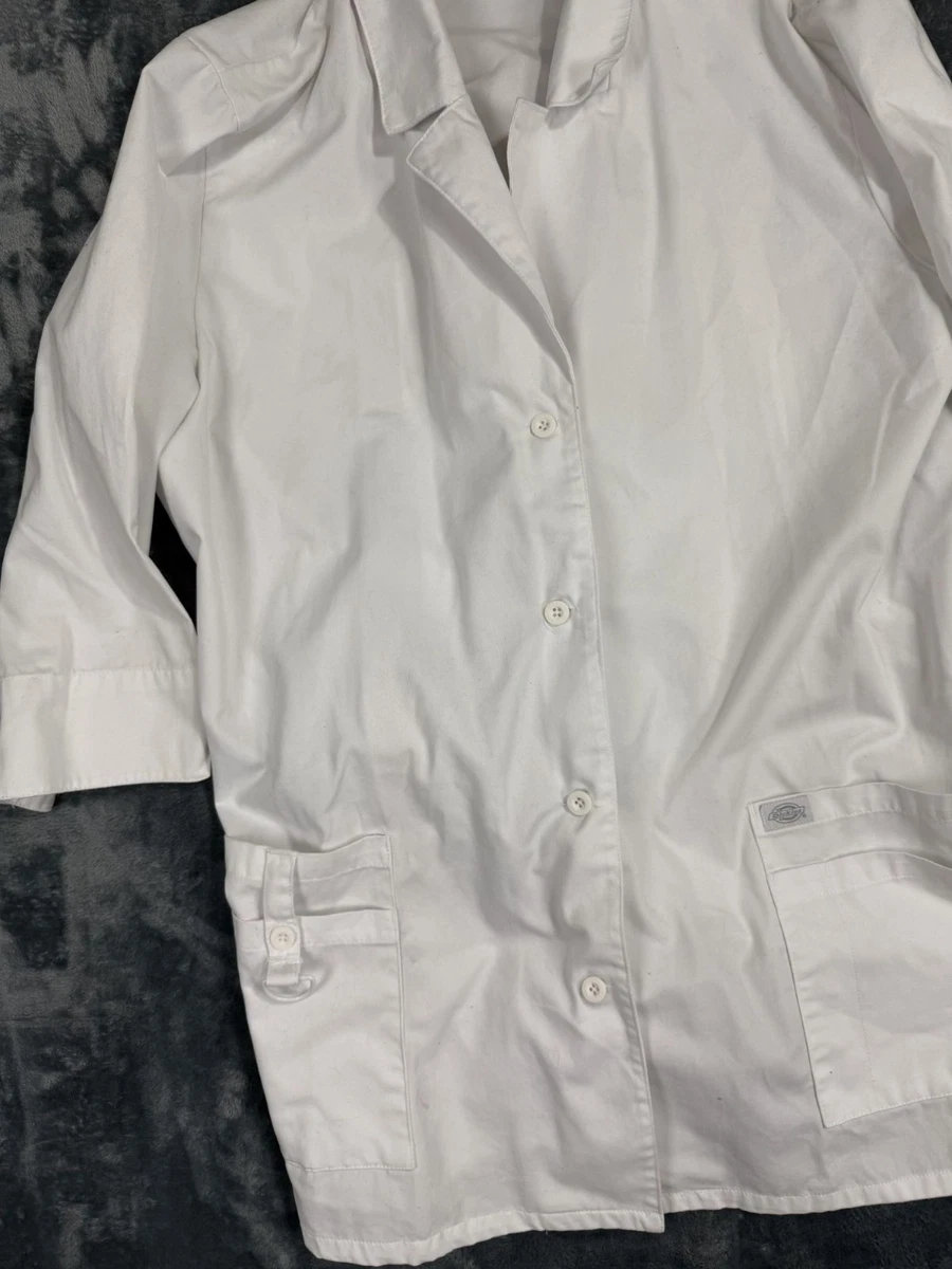 Dickies Medical White Lab Coat 2XL 60% Cotton 40% Polyester With Pockets