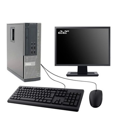 PC Dell Optiplex 7010 SFF Bildschirm 22 '' Intel I3-3220 RAM 16Go SSD 240Go W10