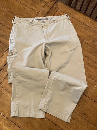Mens Duluth Trading Cargo Khaki Tan Utility Pants Flex Ballroom 34x30