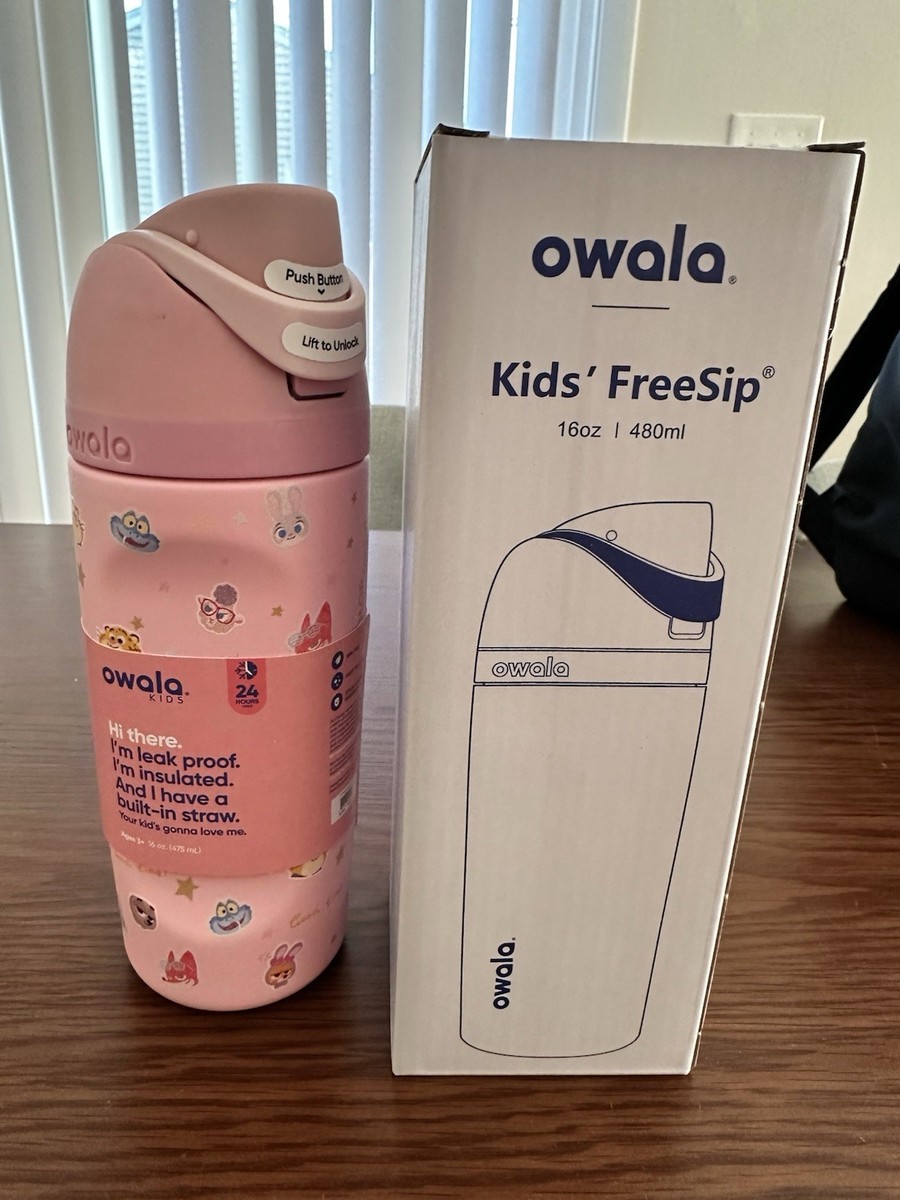 New Owala Kids' FreeSip 16oz Pink zootopia 2 Water Bottle | eBay