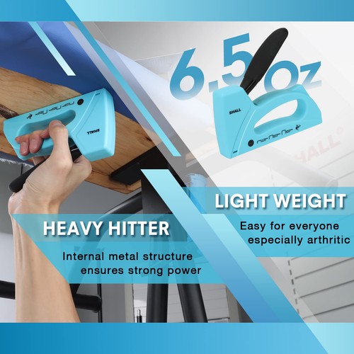 SHALL Light Duty Staple Gun for Wood - Upholstery duty, Blue  - Picture 3 of 7