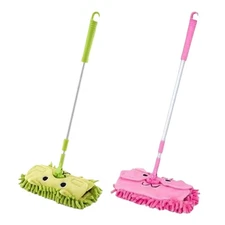 Kids Mop Detachable Telescopic Rotatable Funny Kids Play Dust Mop