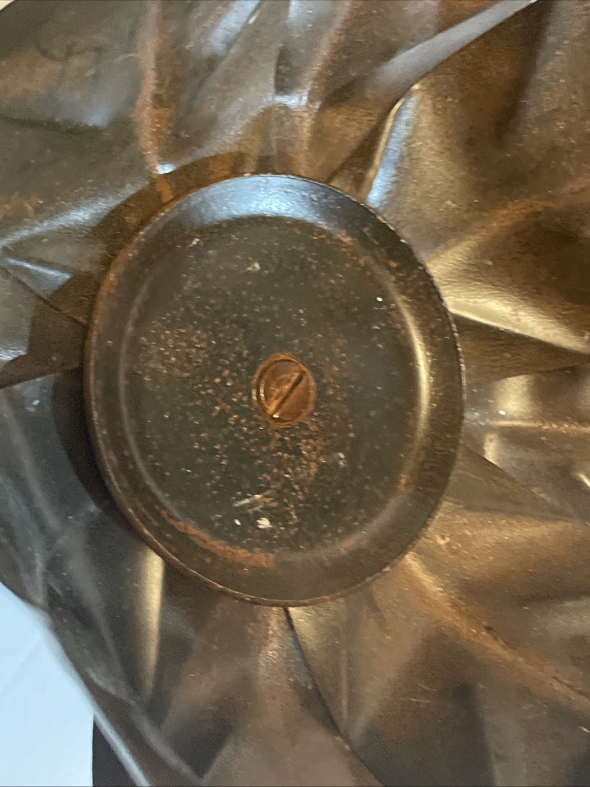 Jan Barboglio Hand Blown Glass Bowl w/ Laurel Wreath Forged Iron Lotus Marked