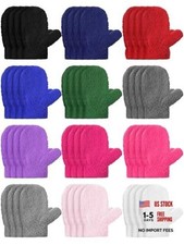 24 Pairs Toddler Mittens Bulk Winter Warm Soft Stretchy 1-4 Years Multicolor