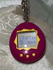 BANDAI Original 1997 Tamagotchi Virtual Pet Dark Pink  Yellow  New Battery