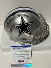 CHRIS WARREN Signed Autographed Auto Dallas Cowboys Speed Mini Helmet PSA COA