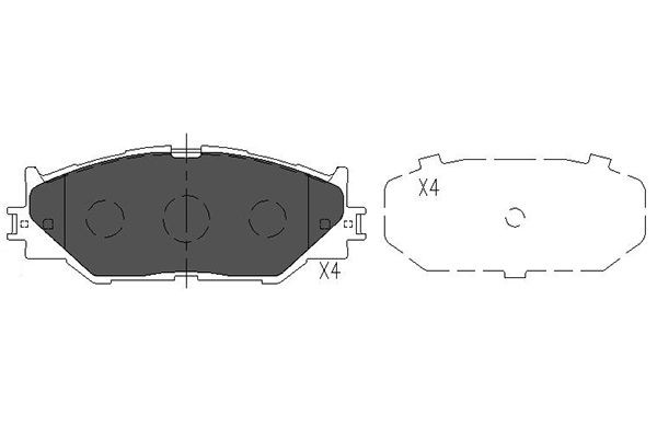 Kavo Parts BremsbeläGe Bremsbelagsatz FüR Lexus IS II GSE2_ ALE2_ USE2_ _E2_-image