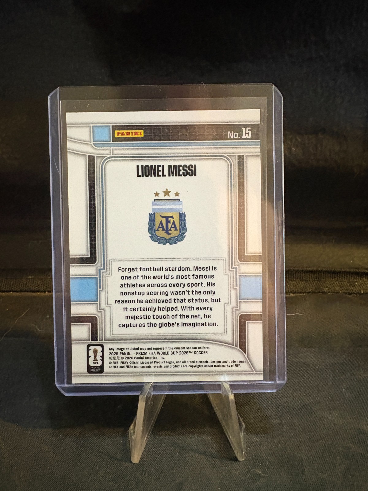 Lionel Messi 2026 Panini Prizm FIFA World Cup Scorer's Club view 2