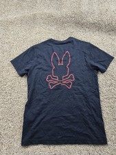 Psycho Bunny T Shirt Size 3 Mens Blue Short Sleeve Embroidered Crew Neck Cotton