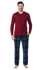 NIP Cuddl Duds Men's Cabin Fleece Pajama Top and Pajama Pants Set M