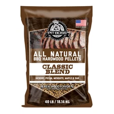 Pit Boss 100% All-Natural Hardwood Classic Blend BBQ Grilling Pellets, 40 Pound 
