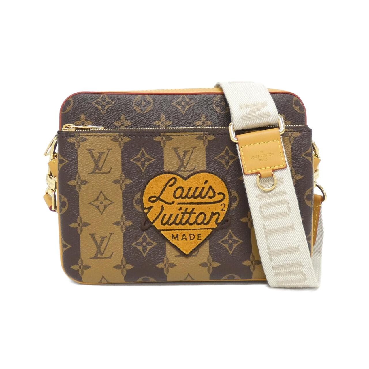 Authentic LOUIS VUITTON Monogram Stripe (LV Squared) Trio Messenger M45965 Sh...