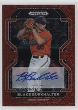 2022 Panini Prizm Draft Picks Red Donut Circle 98/99 Blake Burkhalter Auto 11if