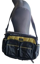 Eddie Bauer Baby Diaper Bag Green Black Adjustable Strap Multi-Pocket Insulated