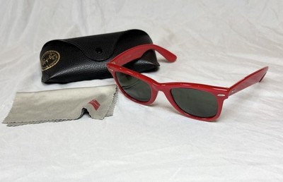 Vintage B&l Bausch & Lomb Ray Ban Wayfarer Sunglasses B&l 5022 Red