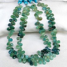 Natural Grandidierite 8x5-9x5mm Faceted Pear Beads 10" Madagascar Gem Strand