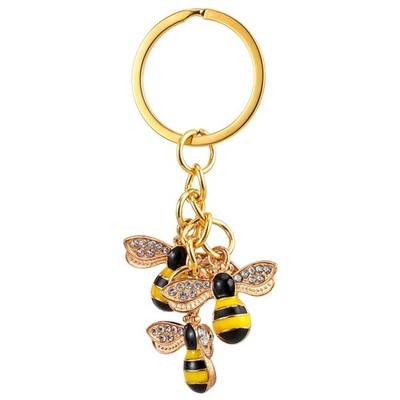 Bee Keychain Women Keychain Charms Honey Bee Keyrings Accessory Qu...