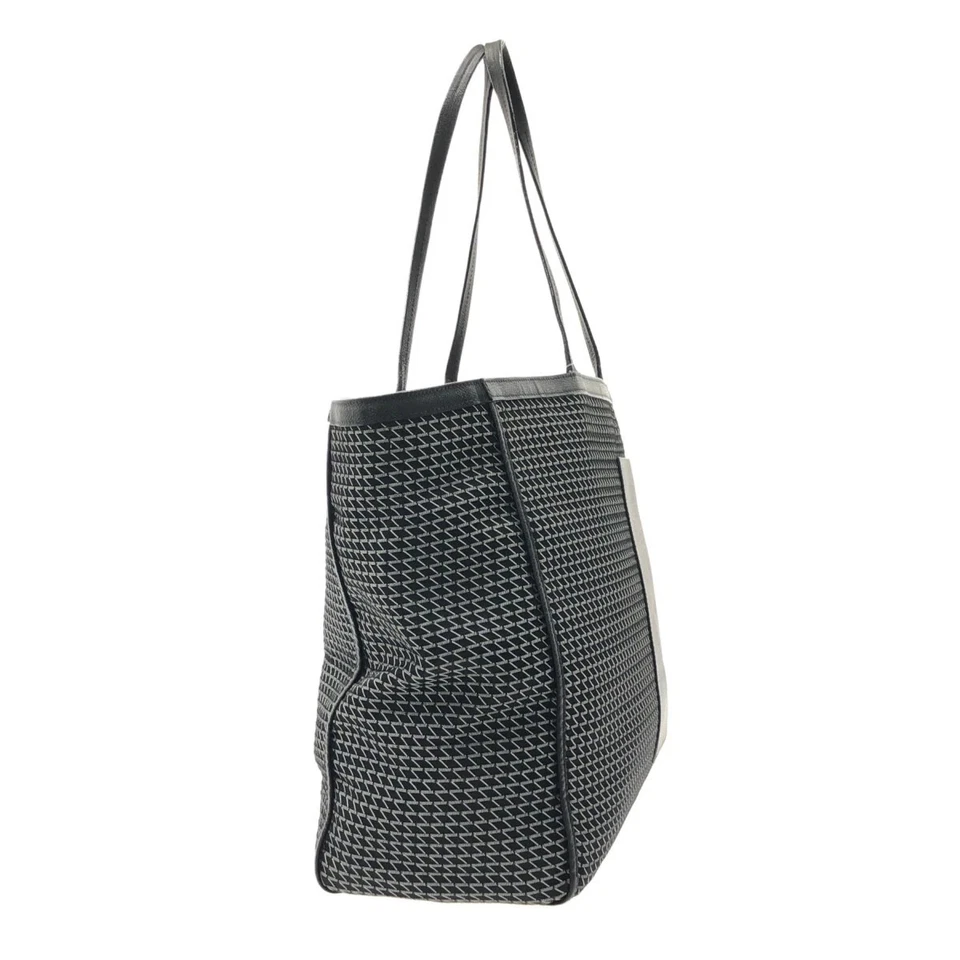 Bolsa tote de couro jacquard preta Valextra K-VAL autêntica - Imagem 2 de 4