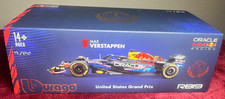 Bburago 1:24 Oracle Redbull Racing RB19 Max Verstappen 1 With Case New US GP