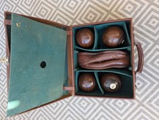 Vintage leather case.  WSW bowling balls  & leather shoes in leather carry case 