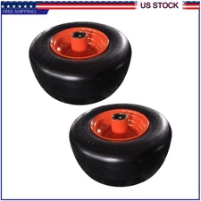 2PK Flat Free Tire Assembly for Scag Turf Tiger 9278 482504 13 x 6.50-6 13x6.5x6