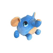 Peek A Boo Toys Elephant Plush Blue 5in Embroidered Eyes