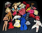 Lot Of VTG 33pc Doll Clothes Western 90s Coat Dress 1 Barbie 3 Ideal Dolls READ