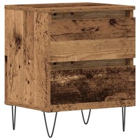 Nachttisch Mit Schubladen Altholz Massivholz 40X35X50 Cm