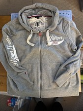 Tommy Hilfiger Men's Full Zip Grey Hoodie Sweatshirt Size XL