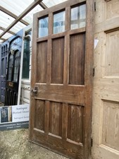 ANTIQUE - FARMHOUSE PANEL DOOR - FRONT ESTATE / PERIOD - RECLAIMED (Pitch Pine?)