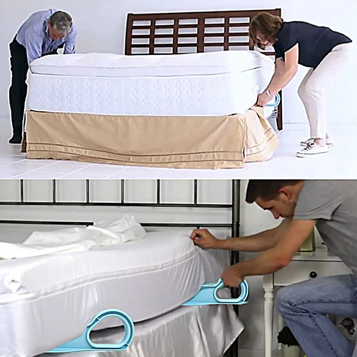 2PCS X-Large Ergonomic Mattress Lifter Wedge Elevator Bed Making Lifting Tool AU - Bild 3 von 13