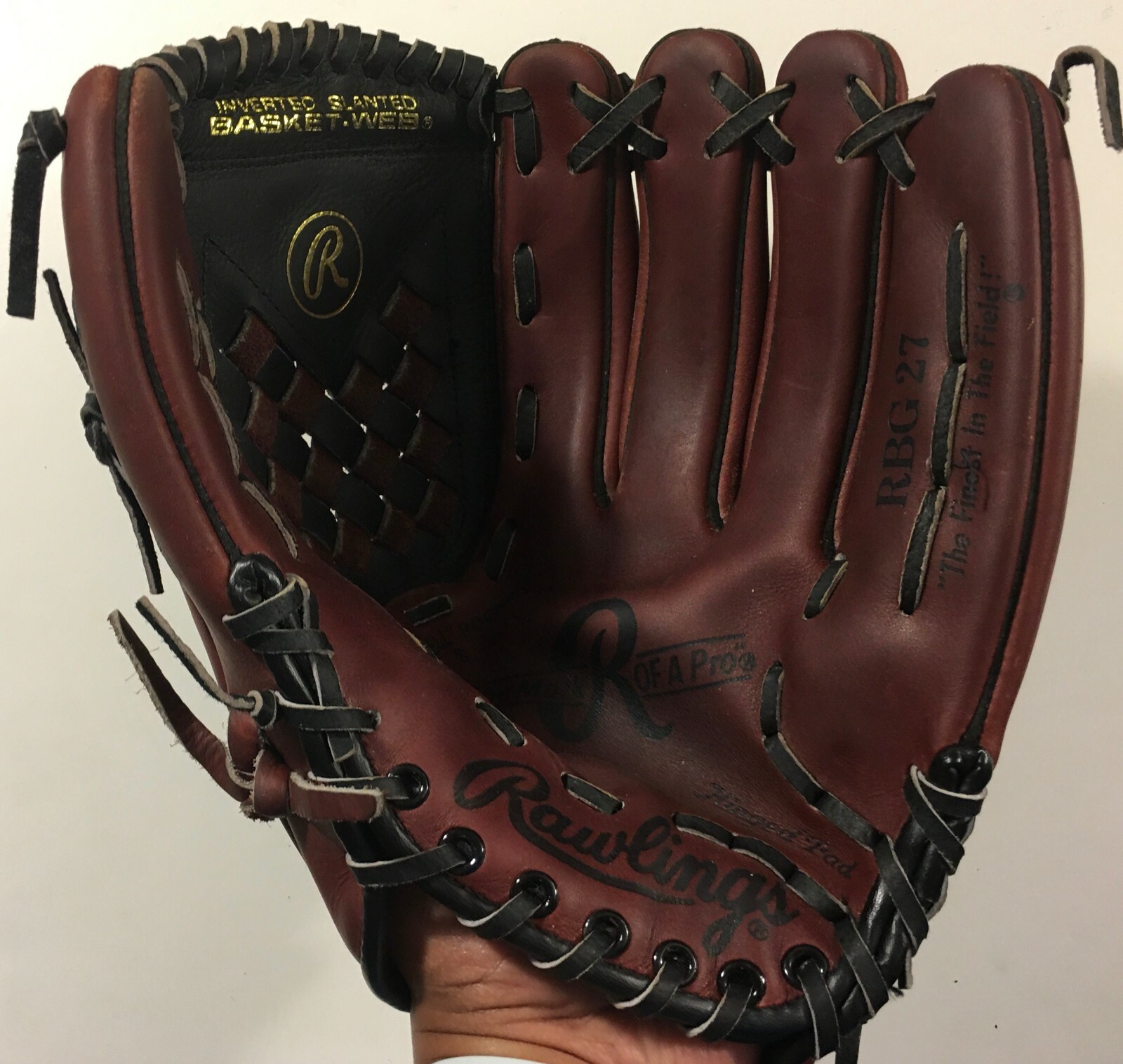 leather baseball mitt