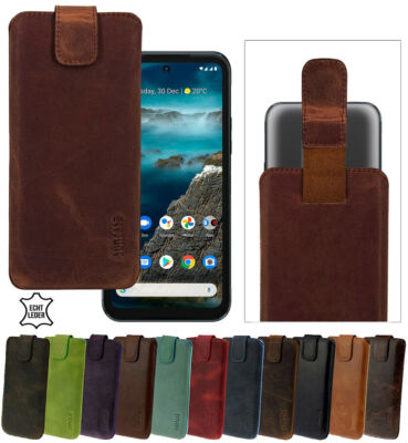 Handyhülle Für Nokia XR20 - Leder-Silikon-Case Mit Ständerfunktion & Kartenfach, Schwarz
