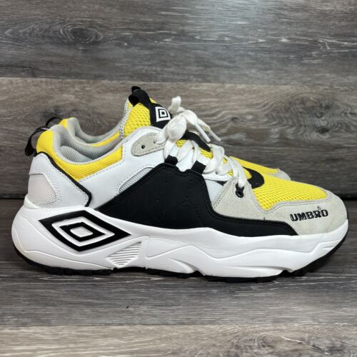 Umbro Men's Run M White/Blazing Yellow Running Shoes Sneakers 81586U-HUQ size 12 - Picture 2 of 17