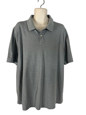 Sonoma Mens 2XB Polo Shirt Gray Heather Short Sleeve Stretch