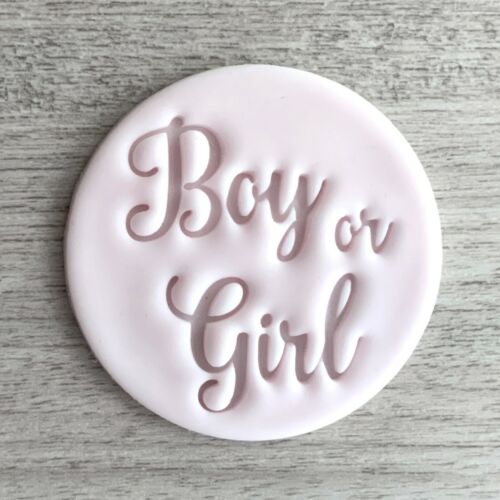Boy or Girl Fondant Embosser or Cookie Stamp with handle - Picture 1 of 2
