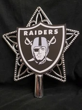 Las Vegas Raiders inspired Christmas Tree Topper Top Ornament Ornaments NFL