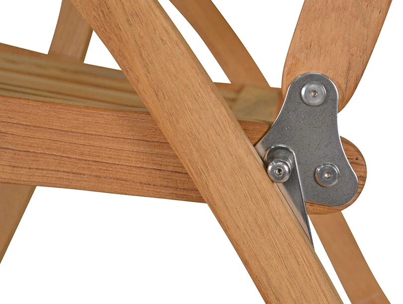 Teak Hochlehner Pisa Klappbar Verstellbar Balkonmöbel Terrassenstuhl Sessel Holz - Bild 2 von 4