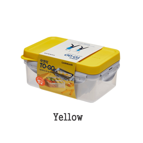 LocknLock TO-GO (3 ranuras caja de almuerzo compartida)_amarillo 206X137X87 mm (1,0L) - Imagen 2 de 10