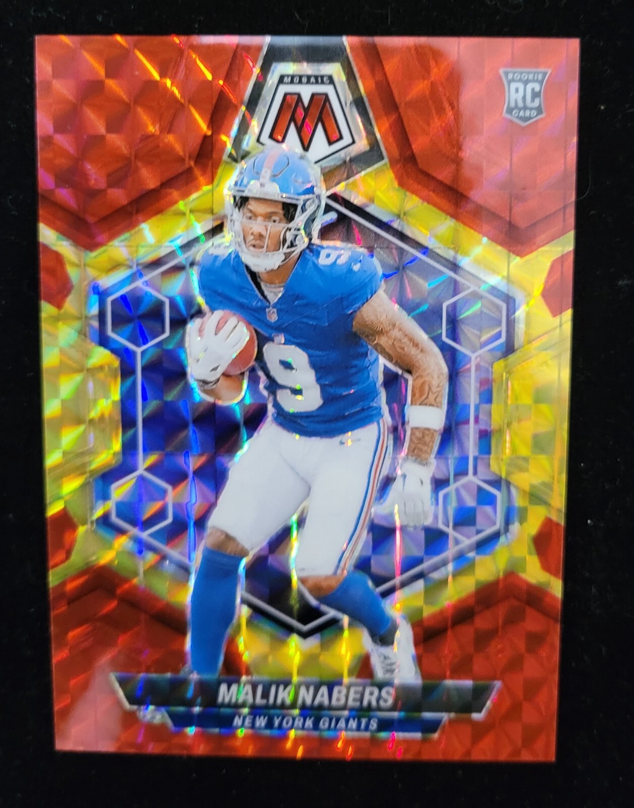 2024 MOSAIC MALIK NABERS ROOKIE RED YELLOW CHOICE GIANTS RC /80 #306