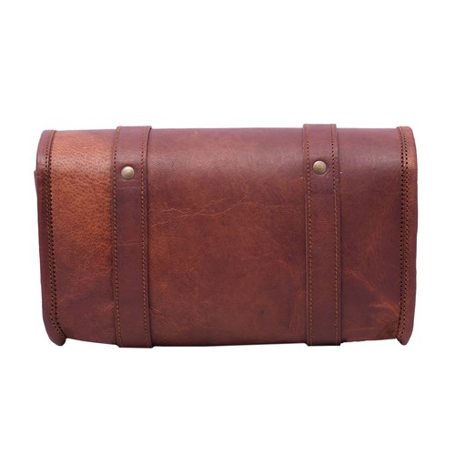 Vintage Marrón Cuero Auténtico Sillín de Bicicleta Bolsa - Trasero Pannier Cola - Imagen 8 de 13